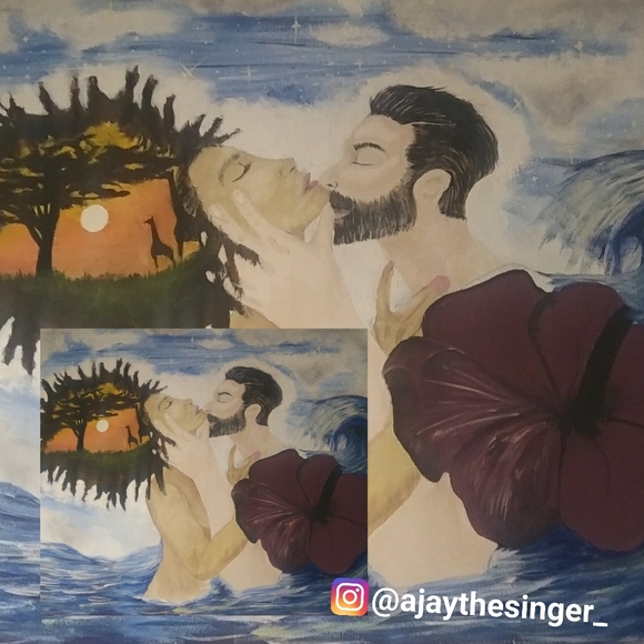 Beautiful Interracial Painting 💕 - Picture 1 of 1